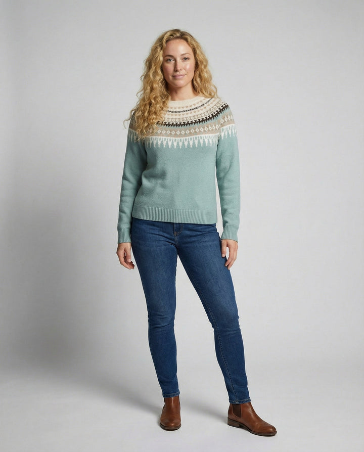 Boho Strickpullover Damen Warm