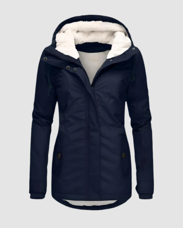 Lange Gefütterte Winterjacke Damen