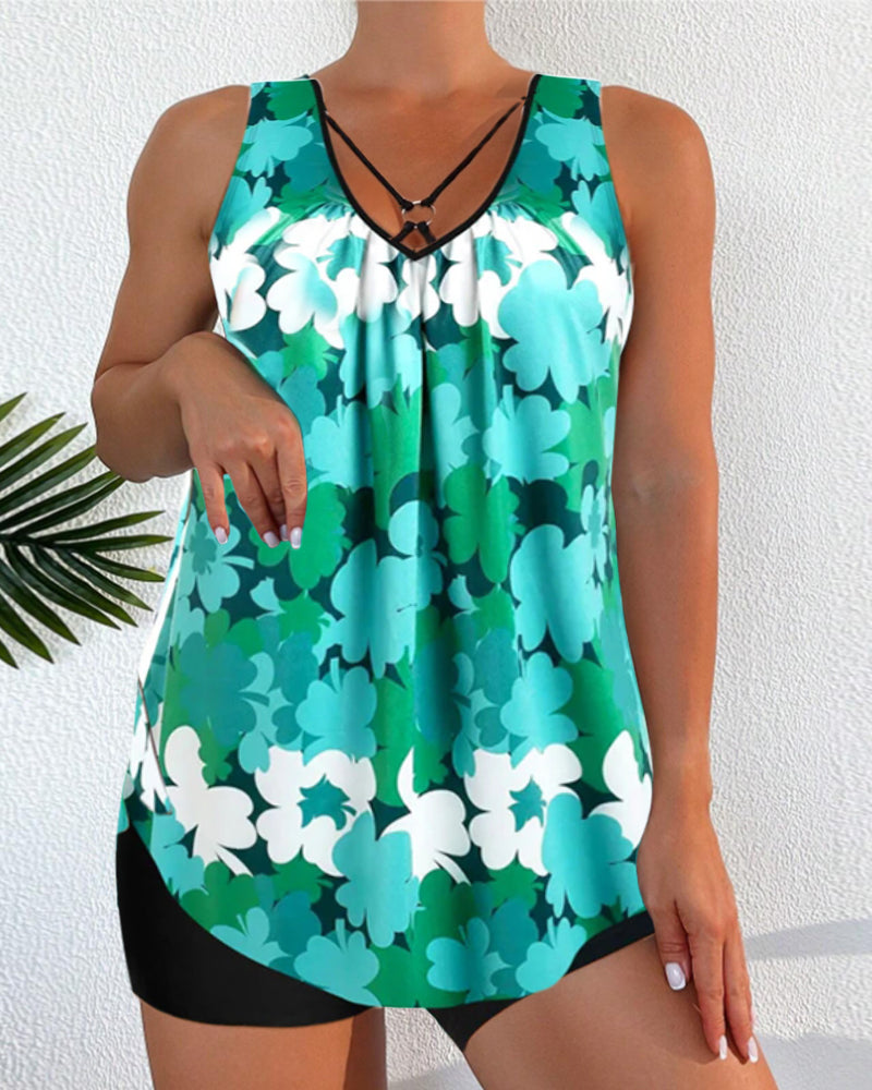Gedrucktes Zweiteiliges Tankini