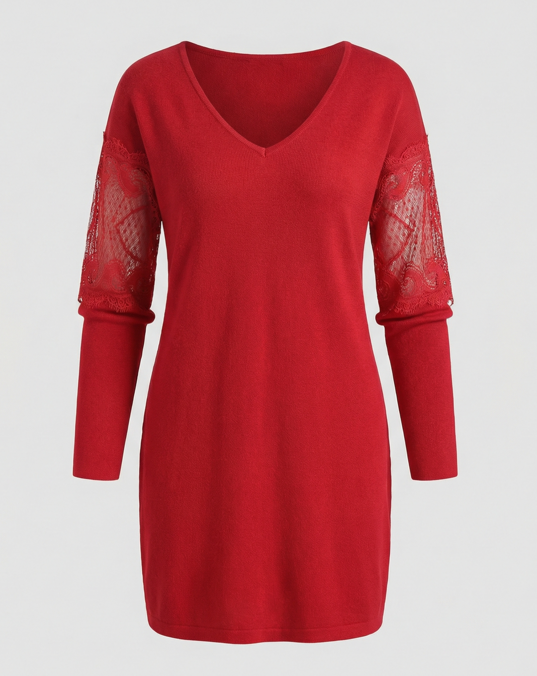Schwarzes Blumen Mesh Midikleid