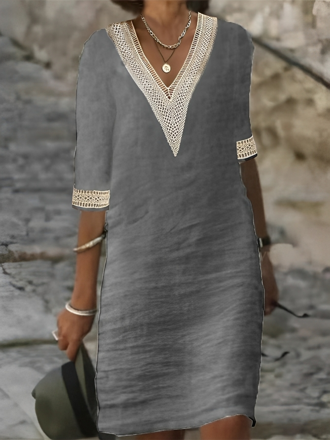 Damen Baumwoll-Kleid: Lässig & Bequem