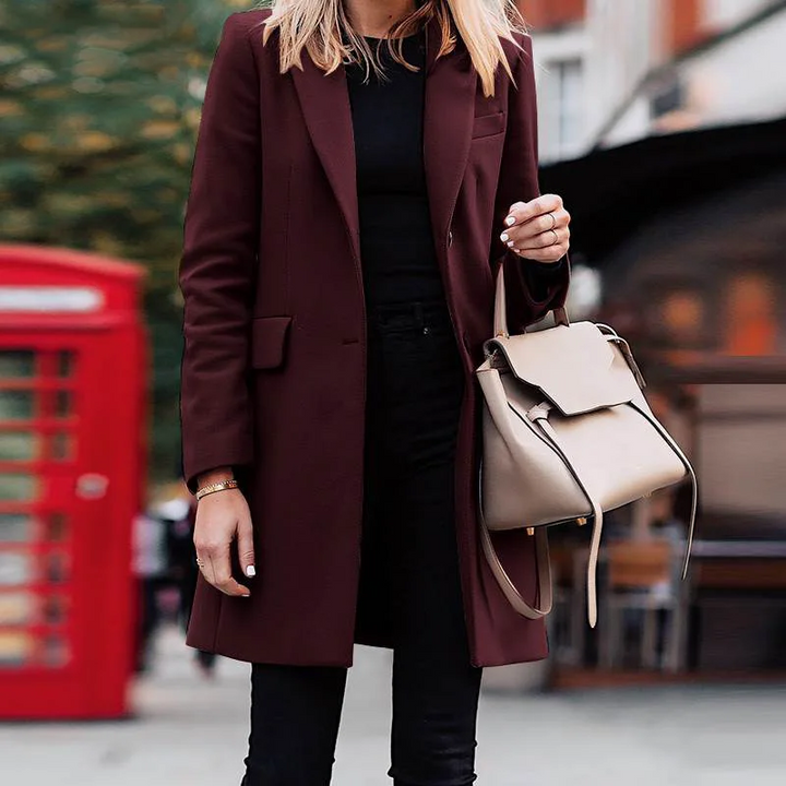 Eleganter Trenchcoat Damen Einfache Knotung - Arvani