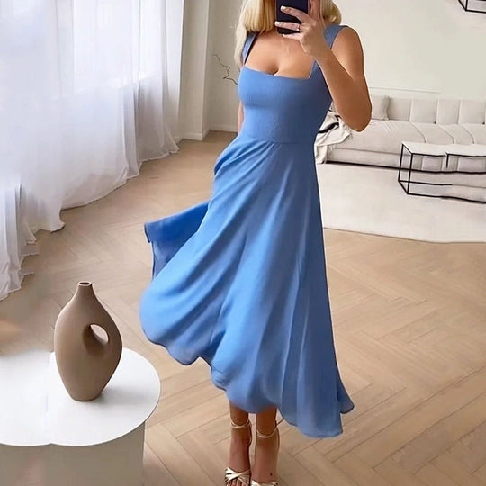 Damenmode, Elegante, Ärmellose, Einfarbige Kleider