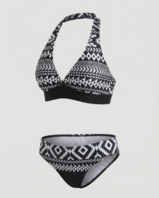 Bikinis mit Floralem und Geometrischem Druck