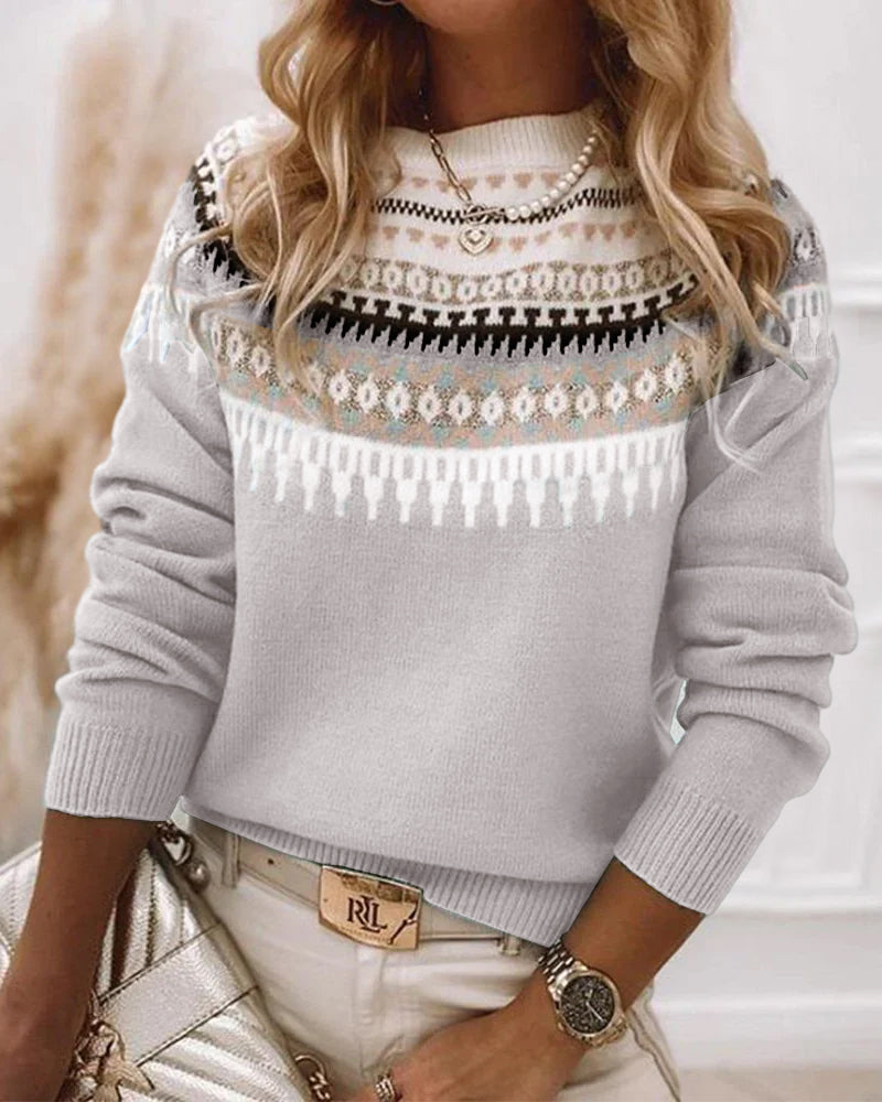 Stilvolle gNord Tascheneizte Boho Pullover