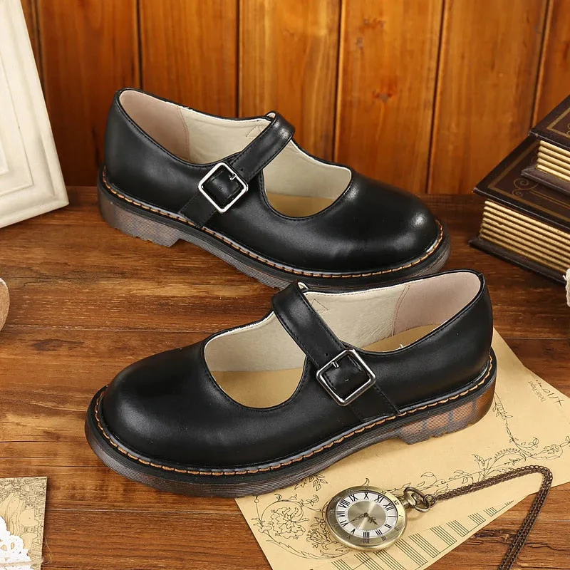 Jahrgang Schnalle Schuhe für Damen