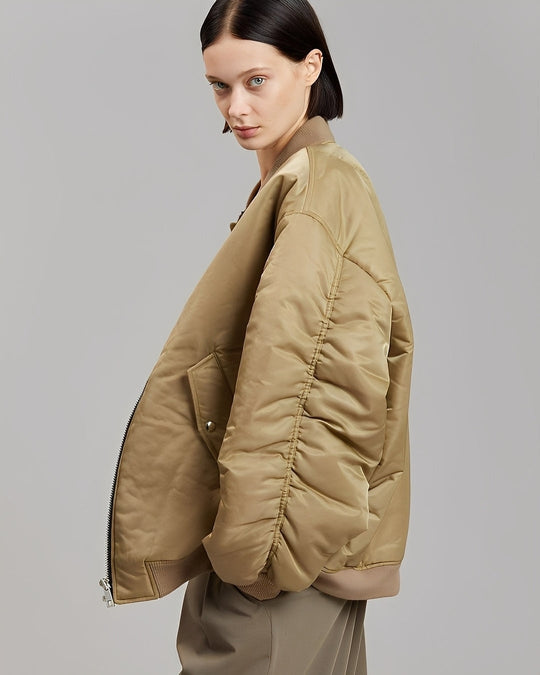Damen Oversize Bomberjacke mit Reißverschluss - Vittorelli