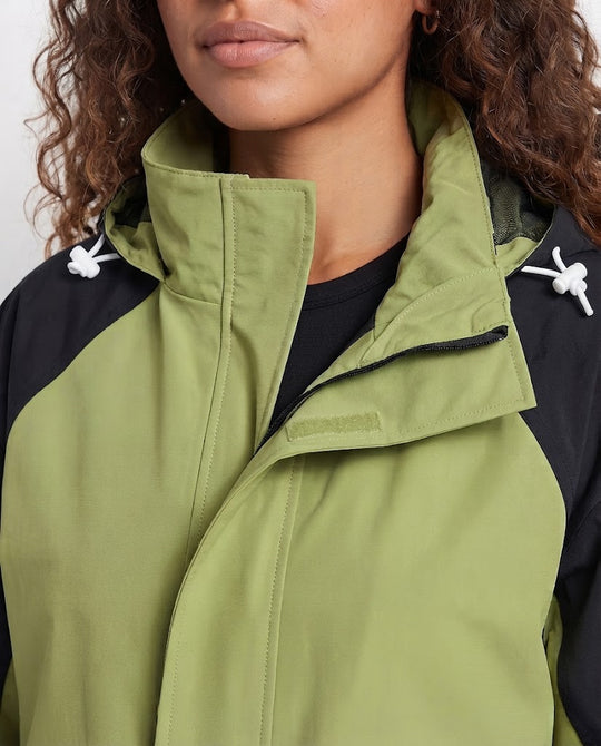 Damen Oversize Utility-Outdoorjacke mit Kapuze, verstellbarem Saum und Mehrfachtaschen Nord Taschen
