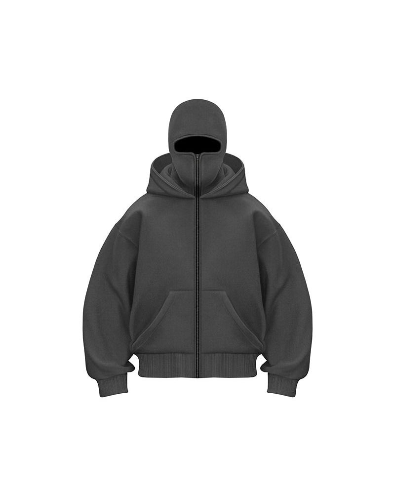 Sweatshirt Mantel mit Doppelkapuze und Reißverschluss - Vittorelli