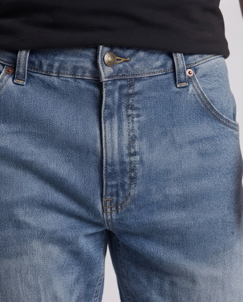 Herren Casual Baggy Jeans Nord Taschen