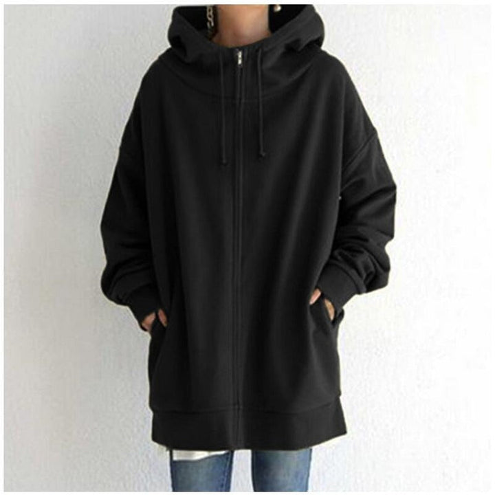Fleece-Hoodie mit Reißverschluss