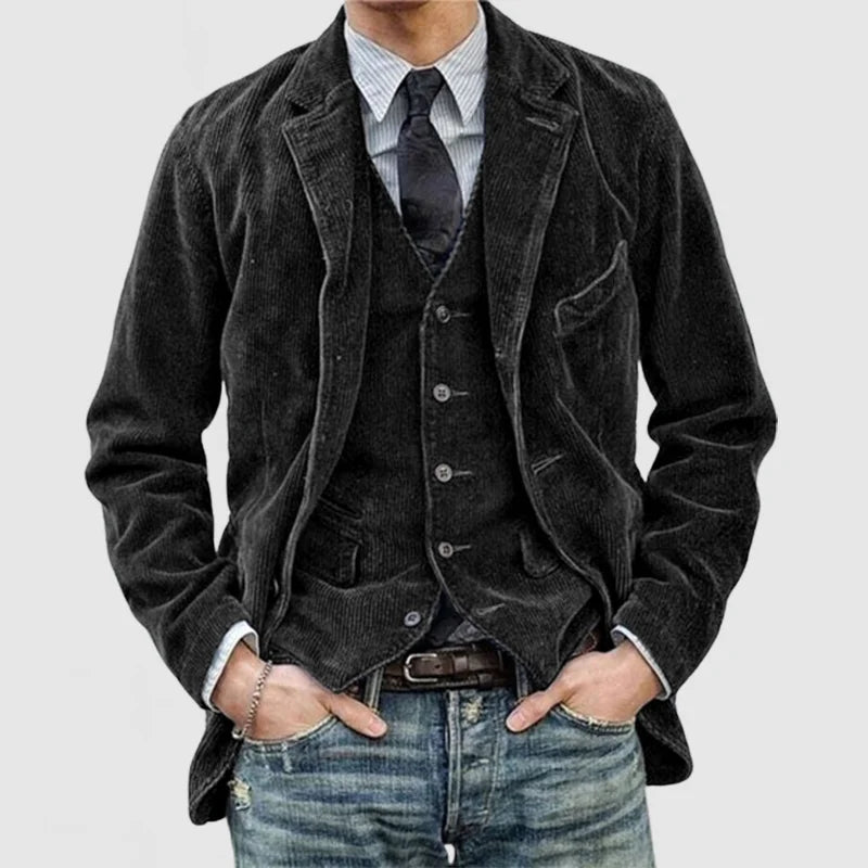 Stilvolles Vintage-Set Aus Blazer und Weste