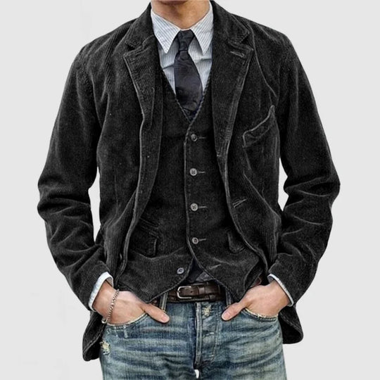 Stilvolles Vintage-Set Aus Blazer und Weste