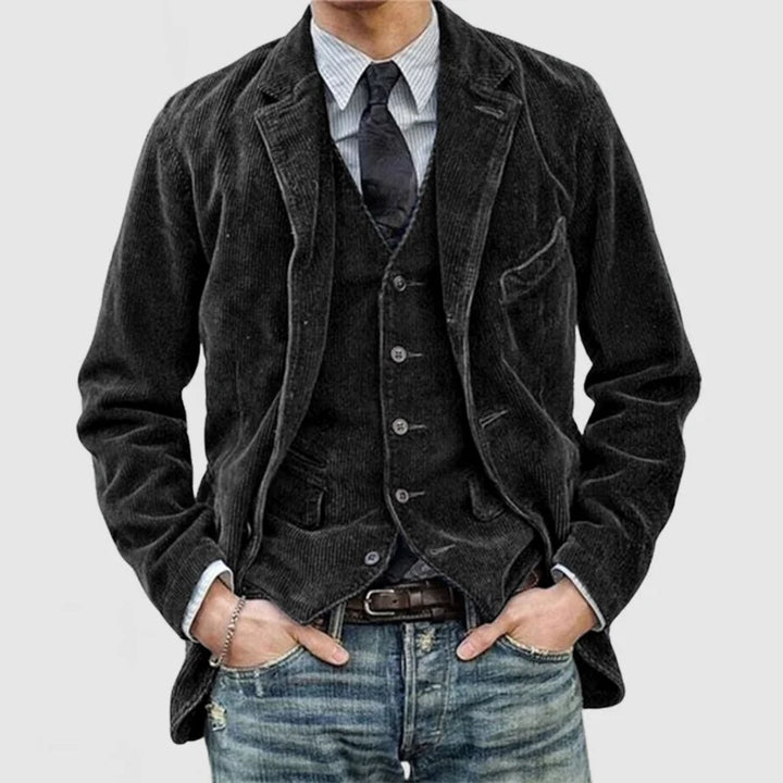 Stilvolles Vintage-Set Aus Blazer und Weste