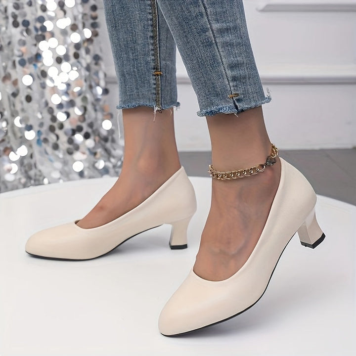 Stilvolle Damen Pumps mit Spitzem Zeh und Blockabsatz