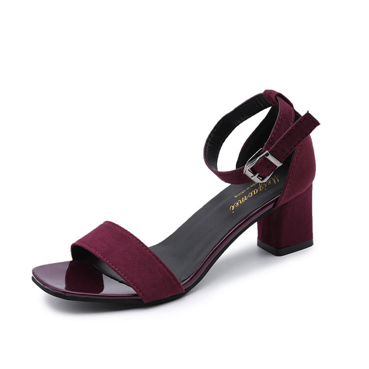 Damen eleganter Riemchen-Sandaletten mit robustem Blockabsatz und verstellbarem Fesselriemen - Vittorelli