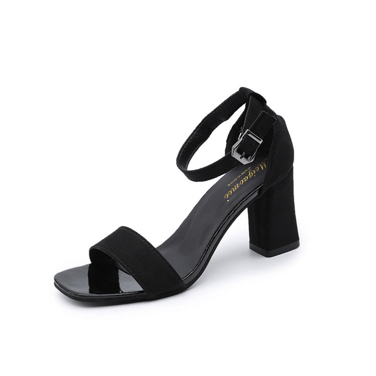 Damen eleganter Riemchen-Sandaletten mit robustem Blockabsatz und verstellbarem Fesselriemen - Vittorelli