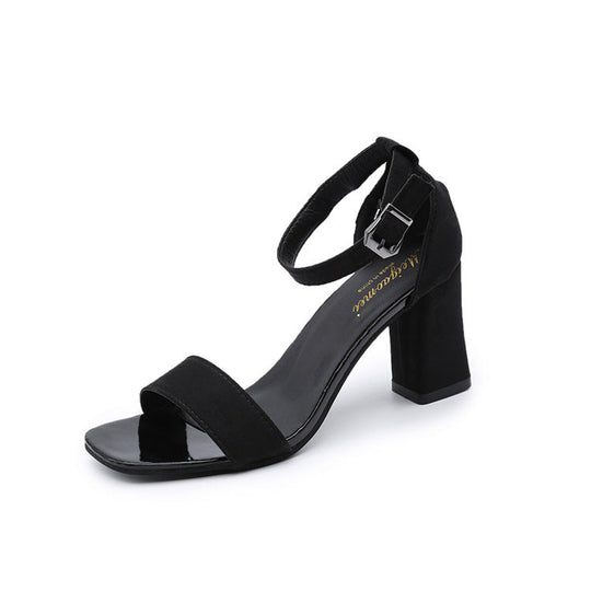Damen eleganter Riemchen-Sandaletten mit robustem Blockabsatz und verstellbarem Fesselriemen - Vittorelli