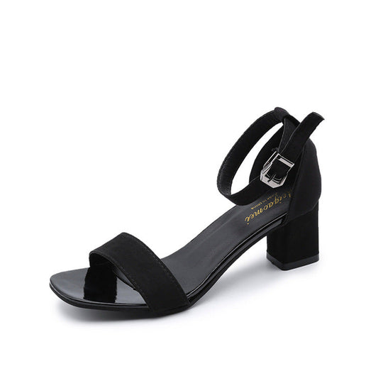 Damen eleganter Riemchen-Sandaletten mit robustem Blockabsatz und verstellbarem Fesselriemen - Vittorelli