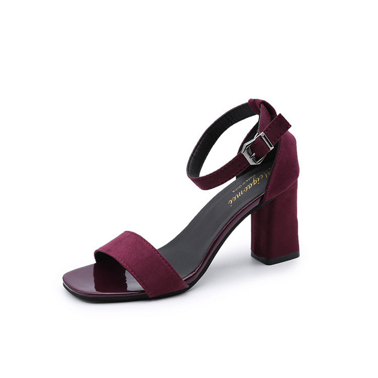 Damen eleganter Riemchen-Sandaletten mit robustem Blockabsatz und verstellbarem Fesselriemen - Vittorelli