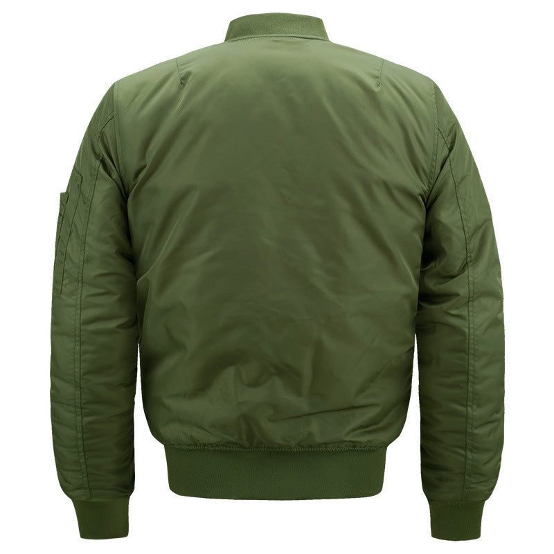Herren Pilotenbomberjacke im Aviatorstil mit kontrastierendem Thermofutter, Utility-Ärmeltasche und elastischen Rippbündchen Nord Taschen
