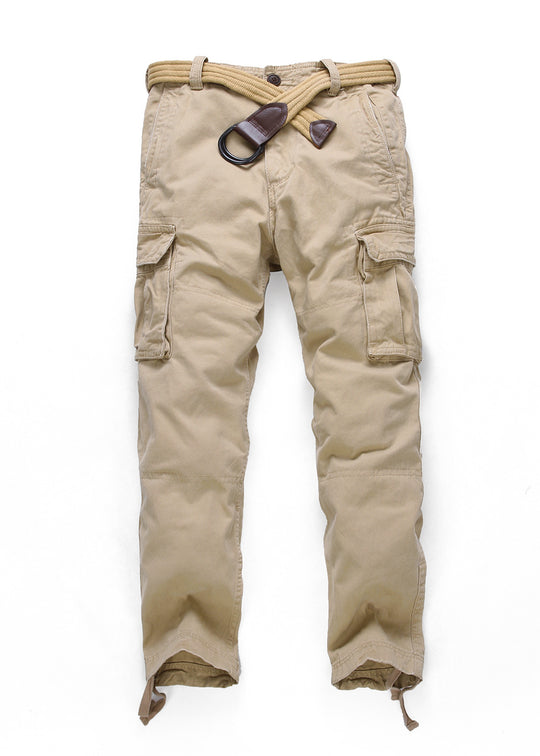 Herren Cargohose mit mehreren Taschen, verstellbaren Beinabschlüssen und Gürtel Nord Taschen