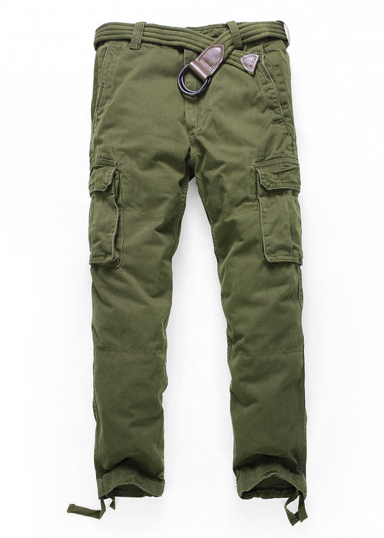 Herren Cargohose mit mehreren Taschen, verstellbaren Beinabschlüssen und Gürtel Nord Taschen