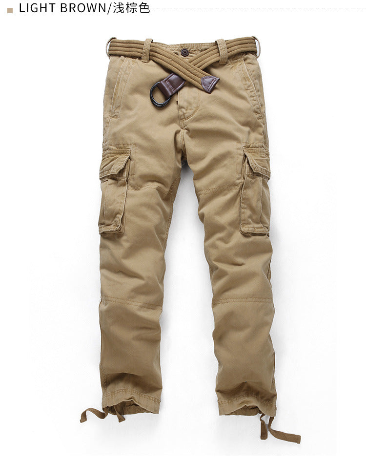 Herren Cargohose mit mehreren Taschen, verstellbaren Beinabschlüssen und Gürtel Nord Taschen