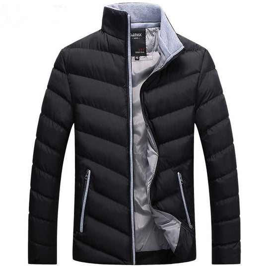 Herren Leichte gesteppte Kapuzenjacke mit Kontrast-Innenfutter und Thermoisolierung Nord Taschen