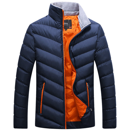 Herren Leichte gesteppte Kapuzenjacke mit Kontrast-Innenfutter und Thermoisolierung Nord Taschen