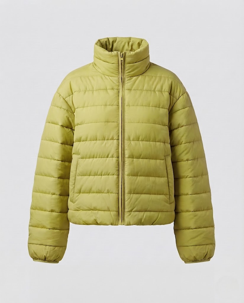 Damen Oversize Quilted Steppjacke mit Tunnelzugkapuze und schräger Stepplinie Nord Taschen