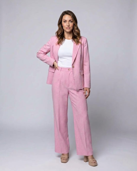 Damen Zweiteiliges Blazer- und Palazzo‑Hosen‑Set Nord Taschen