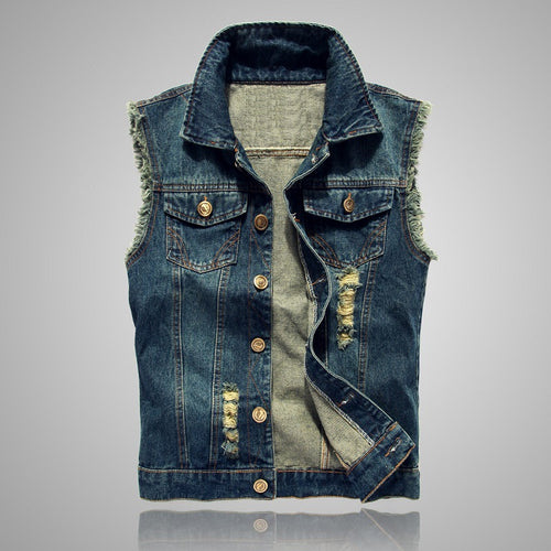 Stylische Herren Denim Weste