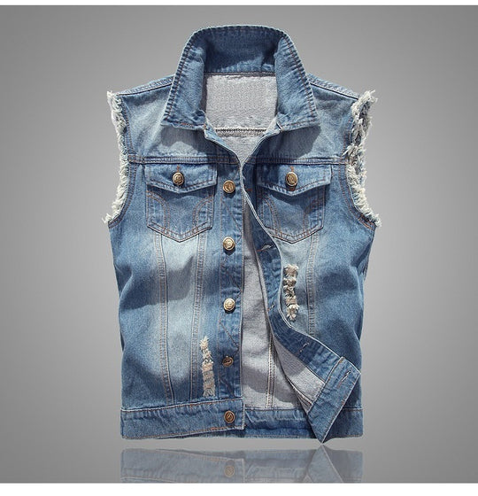 Stylische Herren Denim Weste