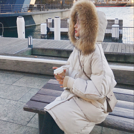 Nord Taschen | Gepolstertes Jacket mit Pelzkragen für Damen