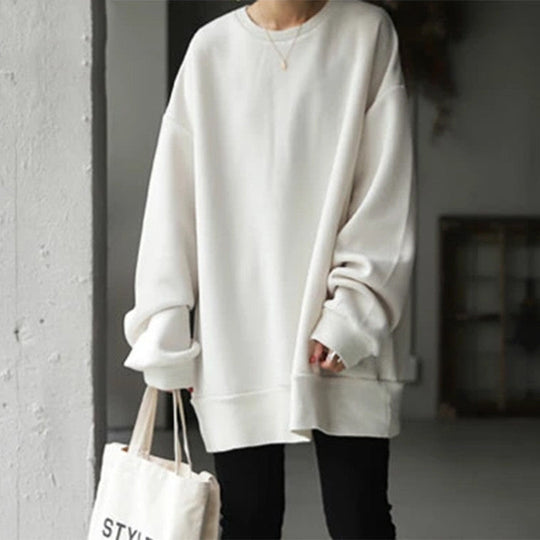 Lockerer Rundhals-Pullover