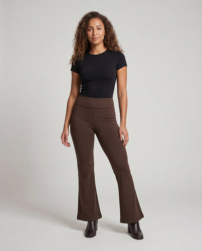 Damen Flared-Leggings mit hohem Komfortbund und leicht ausgestelltem Bein Nord Taschen