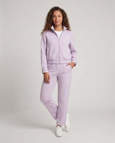 Damen Zweiteiliges Trainingsset mit Stehkragen, Reißverschlussjacke und High‑Waist-Hose Nord Taschen