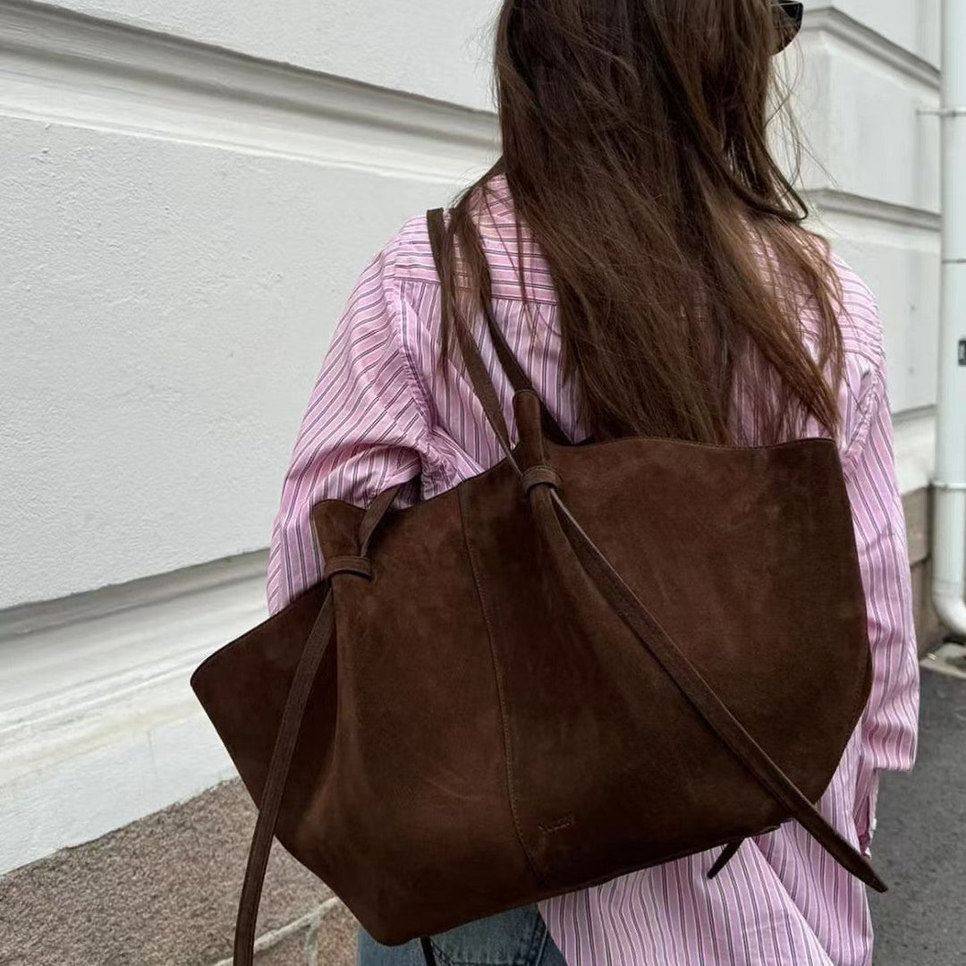 Nord Taschen | Große Wildleder Tragetasche, Übergroße Schultertasche für Frauen