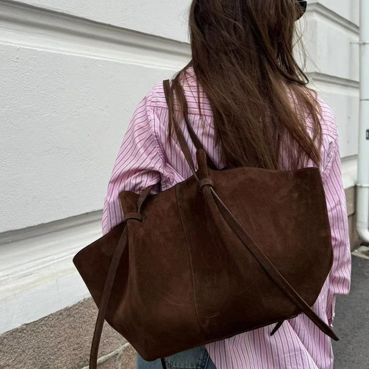 Nord Taschen | Große Wildleder Tragetasche, Übergroße Schultertasche für Frauen