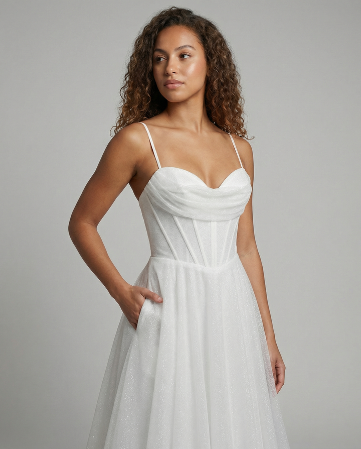 Glitzer Ballkleid Damen
