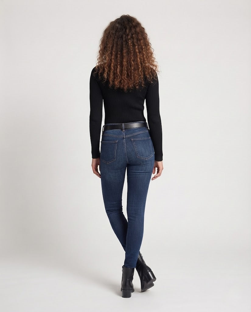 Damen Feiner Kaschmir‑Look Stehkragenpullover mit überschnittener Schulter Nord Taschen