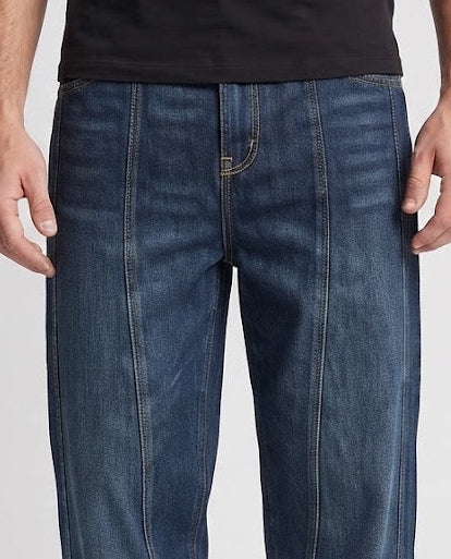 Herren Extraweite Denim-Palazzo-Jeans mit tiefem Schritt und kontrastierenden Nahtpaneelen Nord Taschen