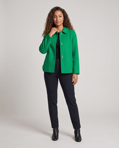 Damen Kurzmantel aus Wollmix mit Peter-Pan-Kragen und dezent taillierter Silhouette Nord Taschen