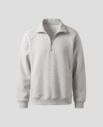 Herren Halbzip-Sweatshirt mit Stehkragen, Raglannähten und relaxed Silhouette Nord Taschen