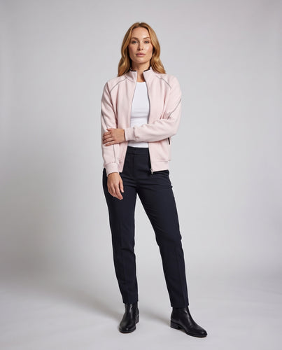 Damen Oversized Reißverschlussjacke mit Stehkragen und kontrastierenden Nahtdetails Nord Taschen