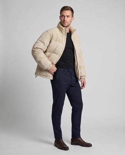 Unisex Wattierte Steppjacke mit Cord-Detail und hohem Stehkragen Nord Taschen