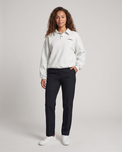 Unisex Weitgeschnittenes Polo-Sweatshirt mit Umlegekragen und halber Knopfleiste Nord Taschen