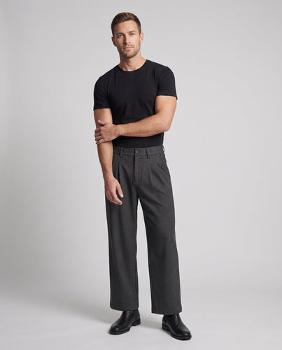 Herren Weite Wollmischhose mit Bügelfalte und tiefem Schritt Nord Taschen