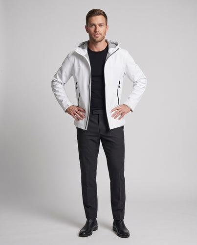 Unisex Atmungsaktive wasserdichte Softshell-Regenjacke mit Kapuze und verschweißten Nähten Nord Taschen